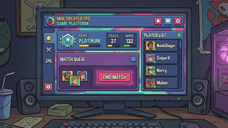 VurdumBet Multiplayer FPS Oyun Platformu Arayüzü